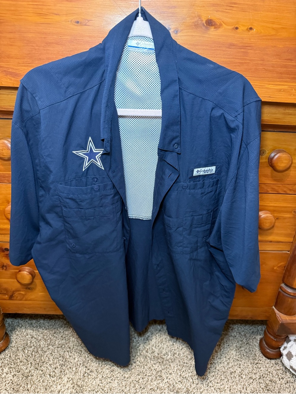 Dallas Cowboys Columbia PFG button down short sleeve